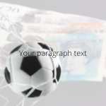 A picture of a football (OK fine - soccer ball) hitting the back of the net with a background that's highly transparent and shows UK bank notes.