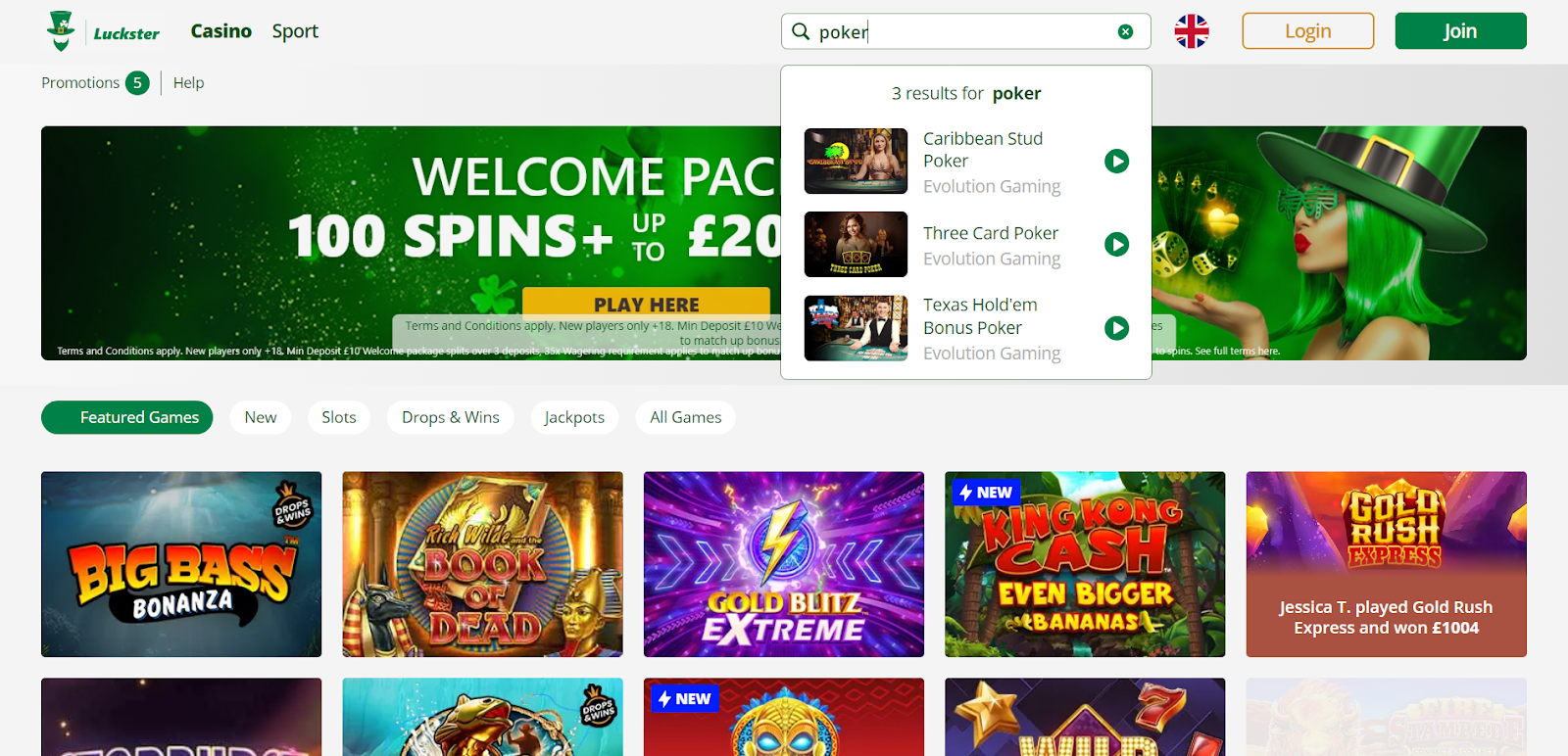 winning poker hands - luckster casino