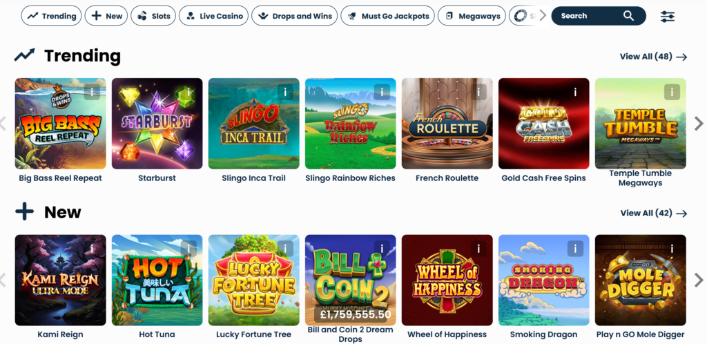 Casiku Casino games